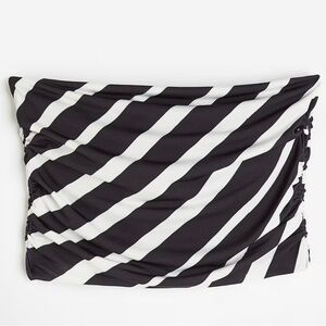 Black and White Striped Tube Top